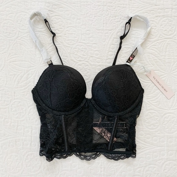 Victoria's Secret Very Sexy Set, Thong and Push-Up Corset Top in Black - Picture 6 of 14